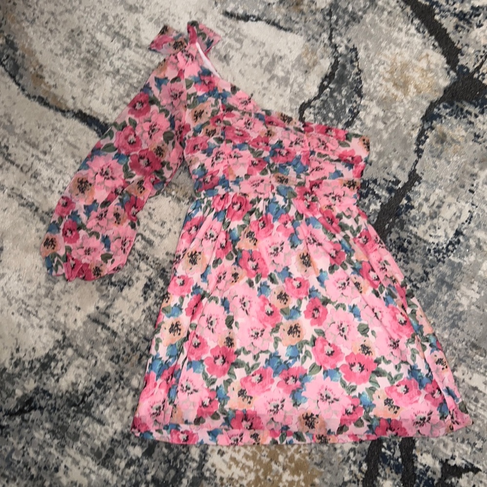 pink floral dress